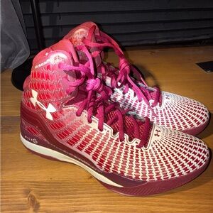 Under Armour Women's Maroon and White Athletic Shoes